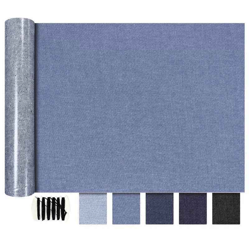 Azobur Extra Large Patches for Jeans  Extra Large Iron on Patches for Jeans  Denim Patch for Denim Inside and Outside  for Jeans Clothing Hole Repairing and Decoration(Blue) - Image 1